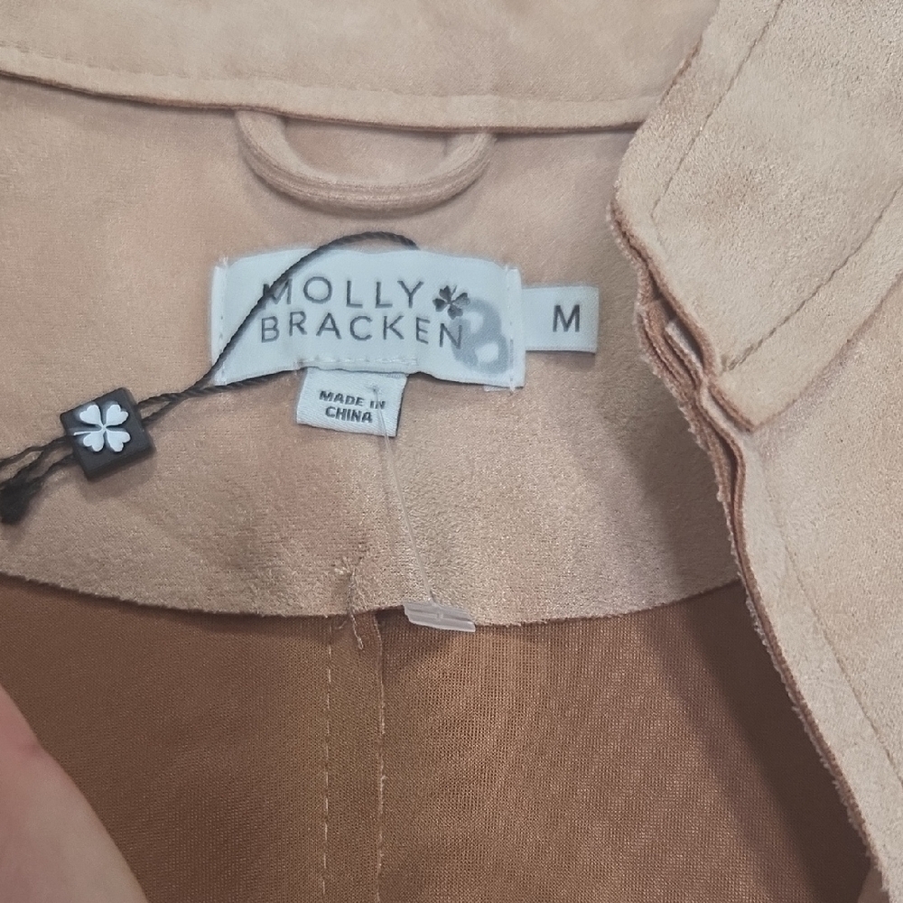 Molly Bracken Beige Decorative Button-Front Blazer New Without Tag Sz M - Picture 4 of 10